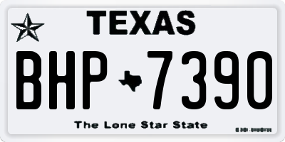 TX license plate BHP7390