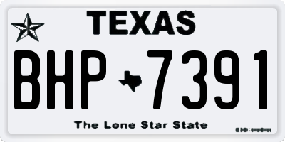 TX license plate BHP7391
