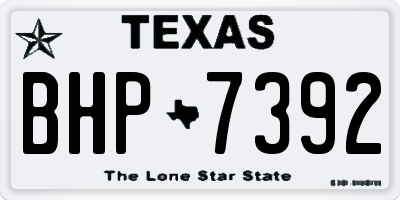 TX license plate BHP7392