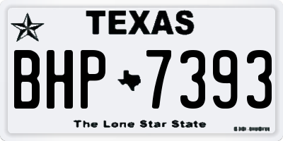 TX license plate BHP7393