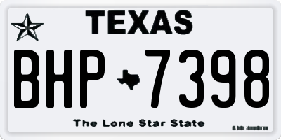 TX license plate BHP7398