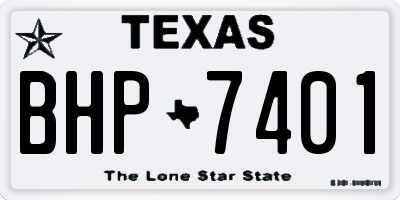 TX license plate BHP7401