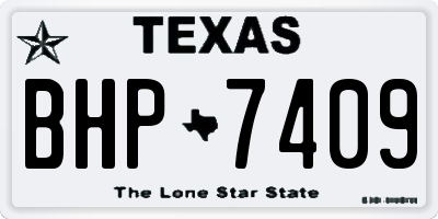 TX license plate BHP7409