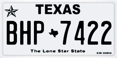 TX license plate BHP7422