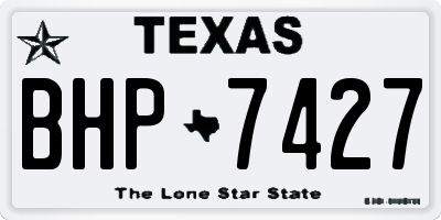 TX license plate BHP7427