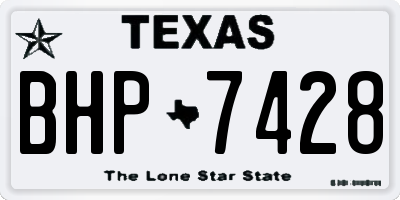 TX license plate BHP7428