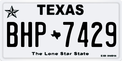 TX license plate BHP7429