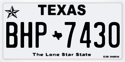 TX license plate BHP7430
