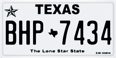 TX license plate BHP7434