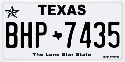 TX license plate BHP7435
