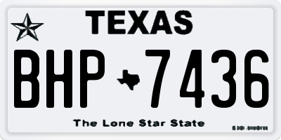 TX license plate BHP7436