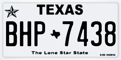TX license plate BHP7438