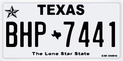 TX license plate BHP7441