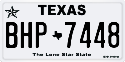 TX license plate BHP7448