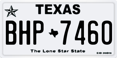 TX license plate BHP7460