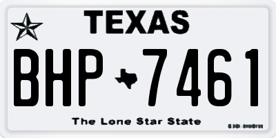 TX license plate BHP7461