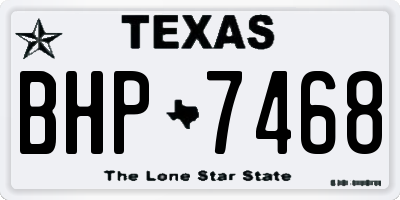 TX license plate BHP7468