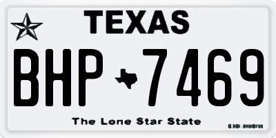 TX license plate BHP7469