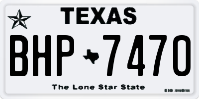 TX license plate BHP7470