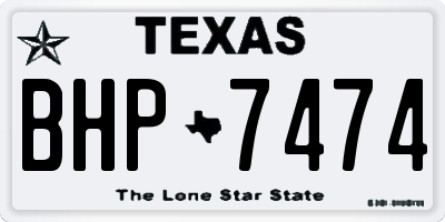 TX license plate BHP7474