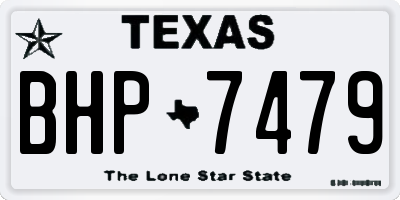 TX license plate BHP7479
