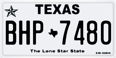 TX license plate BHP7480