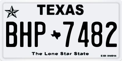 TX license plate BHP7482