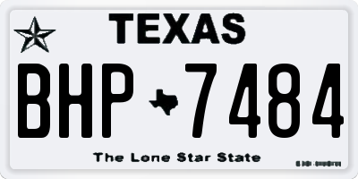 TX license plate BHP7484