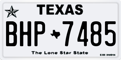 TX license plate BHP7485