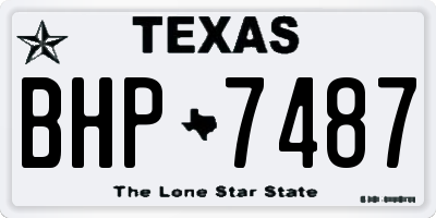 TX license plate BHP7487