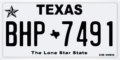 TX license plate BHP7491
