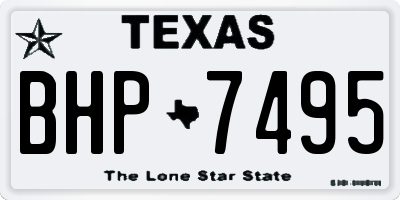 TX license plate BHP7495
