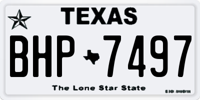 TX license plate BHP7497