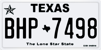 TX license plate BHP7498