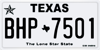 TX license plate BHP7501