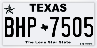 TX license plate BHP7505