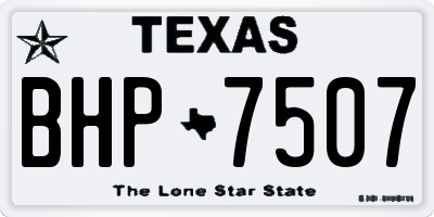 TX license plate BHP7507