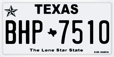 TX license plate BHP7510