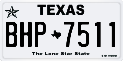 TX license plate BHP7511