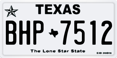 TX license plate BHP7512