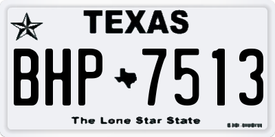 TX license plate BHP7513