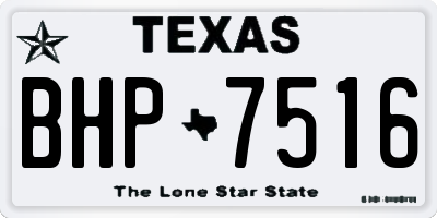 TX license plate BHP7516