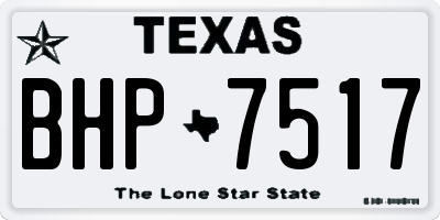 TX license plate BHP7517