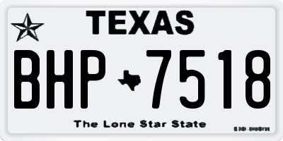 TX license plate BHP7518