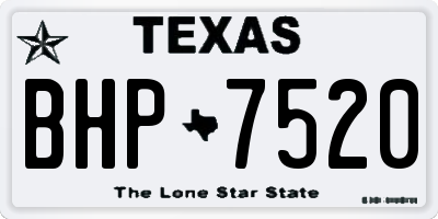 TX license plate BHP7520