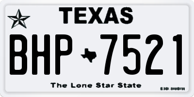 TX license plate BHP7521