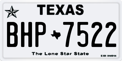 TX license plate BHP7522