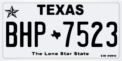 TX license plate BHP7523