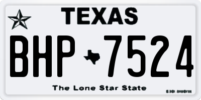 TX license plate BHP7524