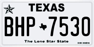 TX license plate BHP7530
